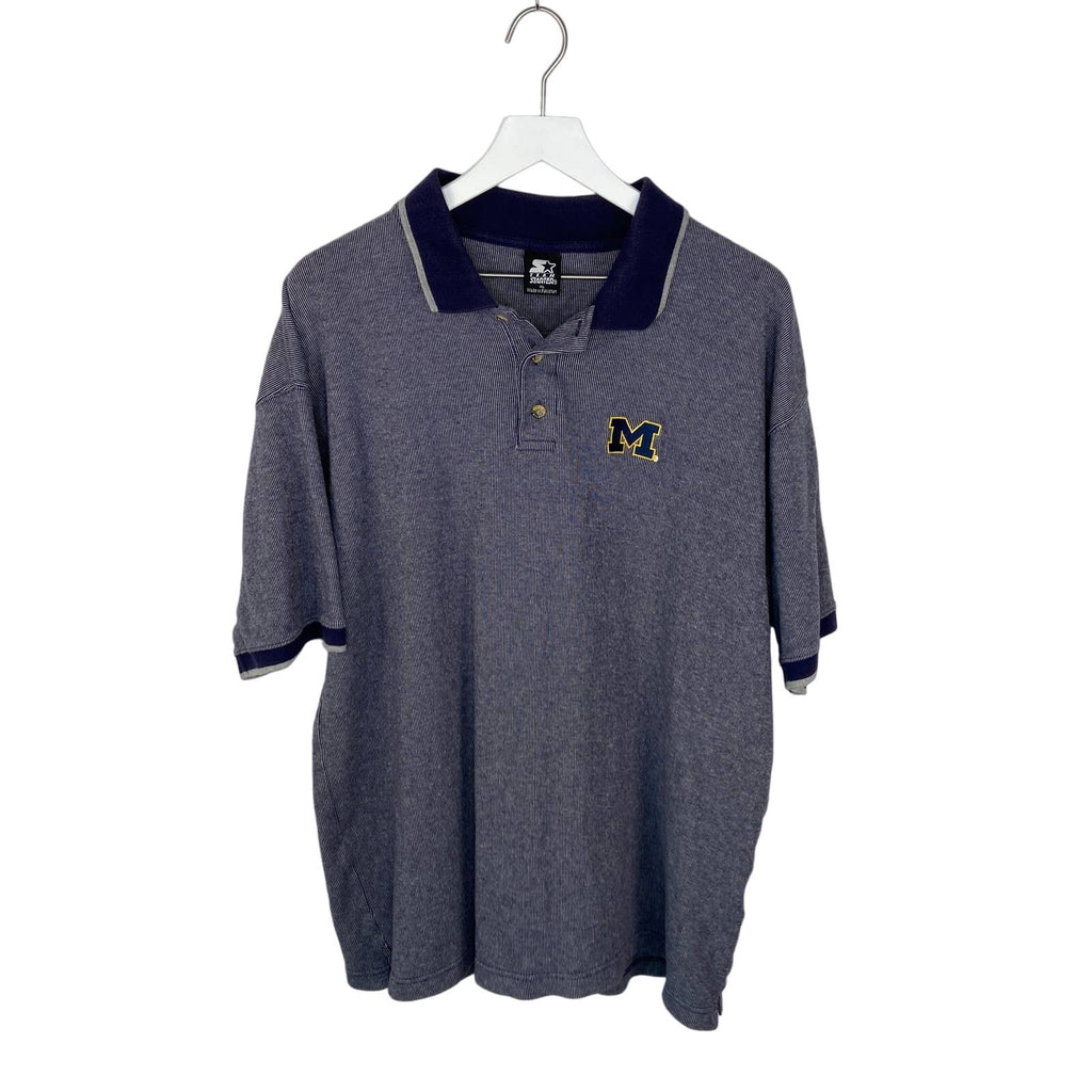 Starter Team University of Michigan Wolverines Short Sleeve Polo - Men's Size XL