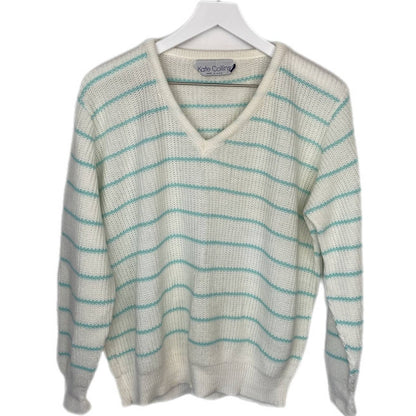 American Vintage Striped V Neck Sweater - Women's Size L