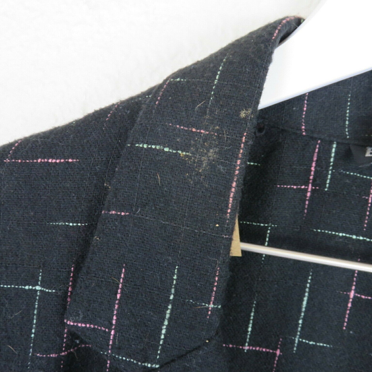 Vintage Black Patterned Lightweight Blazer - Junior's 9