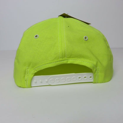 Vintage K Products Neon Yellow Big A is Hot Snapback Trucker Hat Made in USA