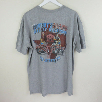 Harley-Davidson Cowboy's Alamo City San Antonio TX Motorcycle T Shirt - Men's XL