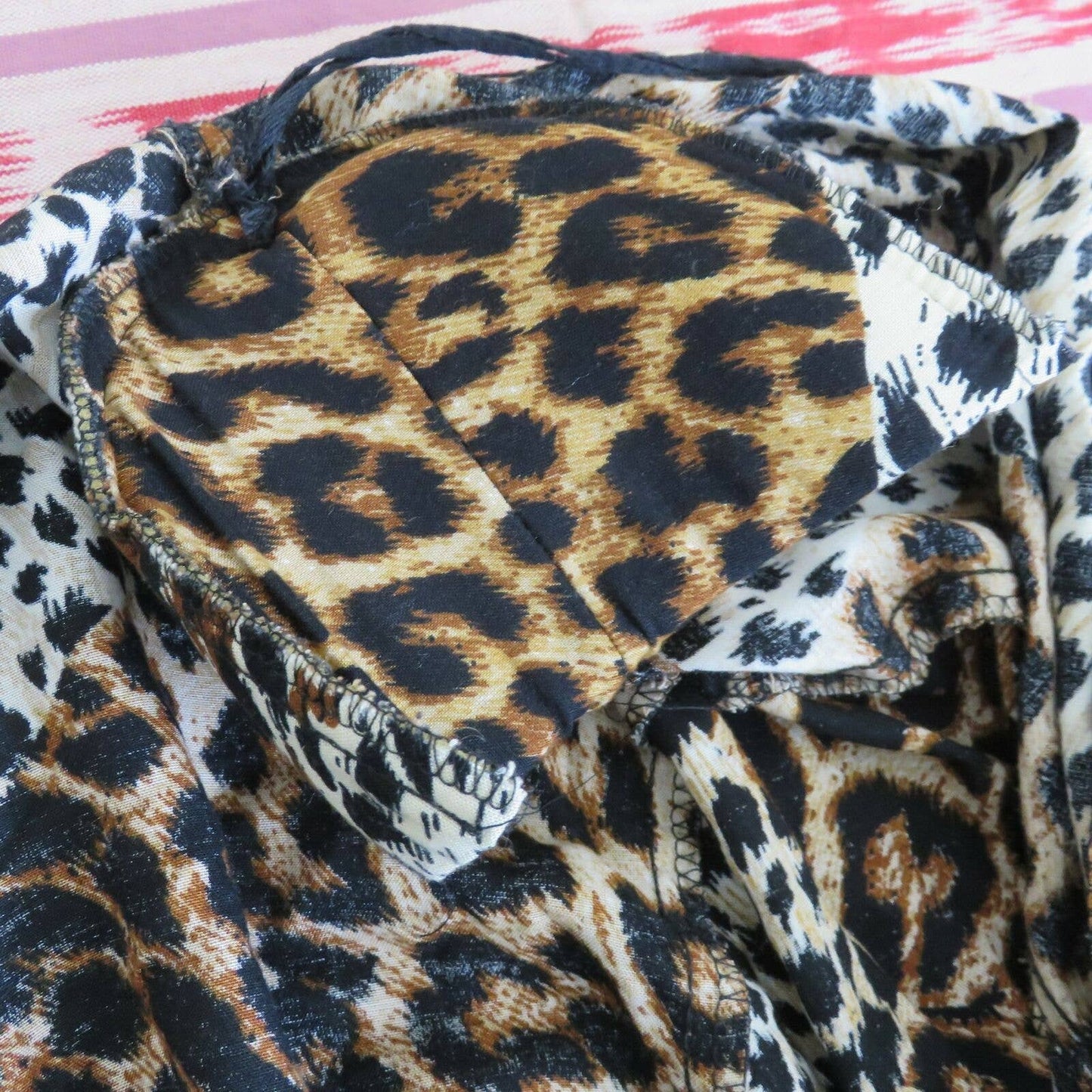 Vintage Leopard Cheetah Print Button Up Tunic Shirt Made in USA - Women's 16