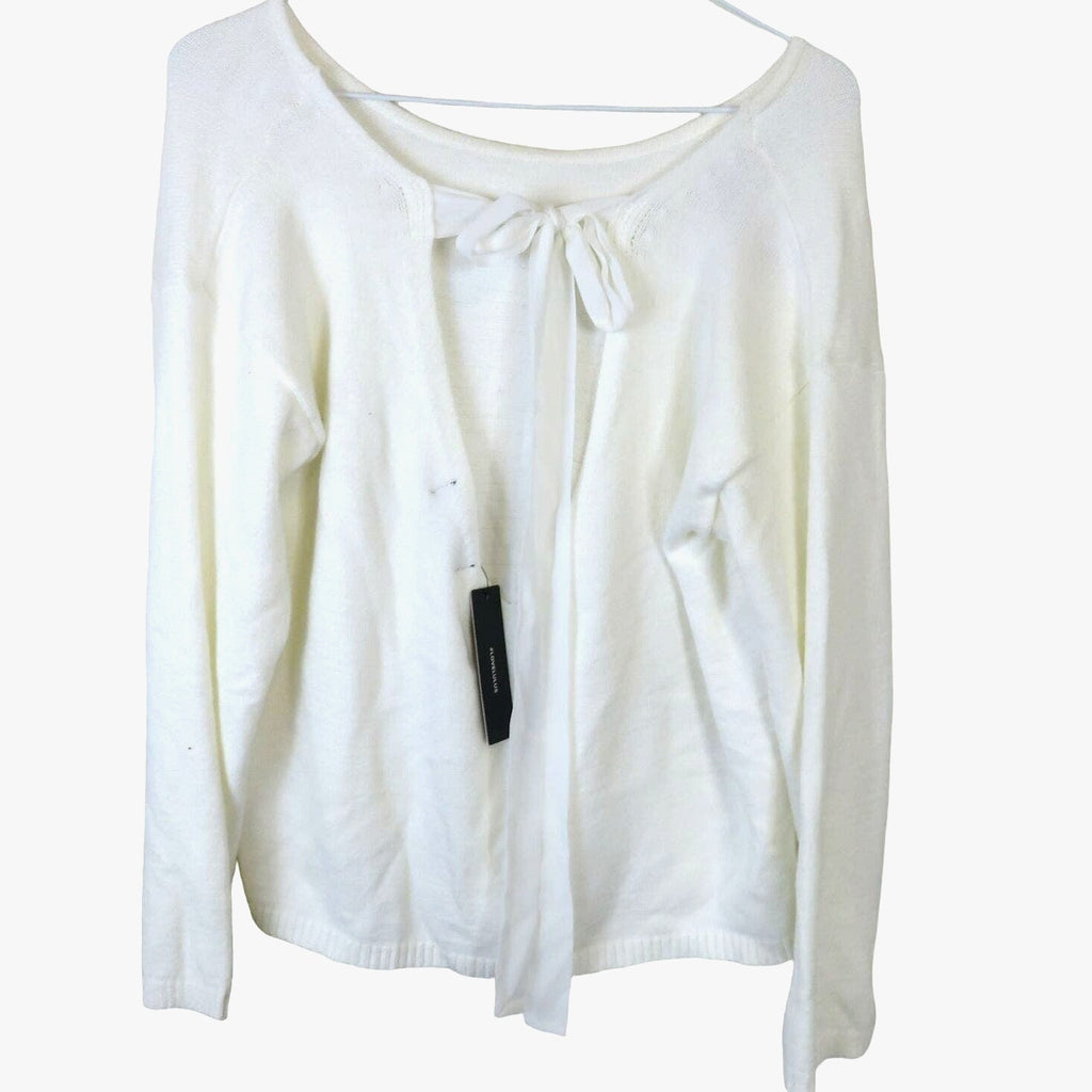 Lulus Open Back Cream Super Soft Crop Sweater NWT - Women's Medium