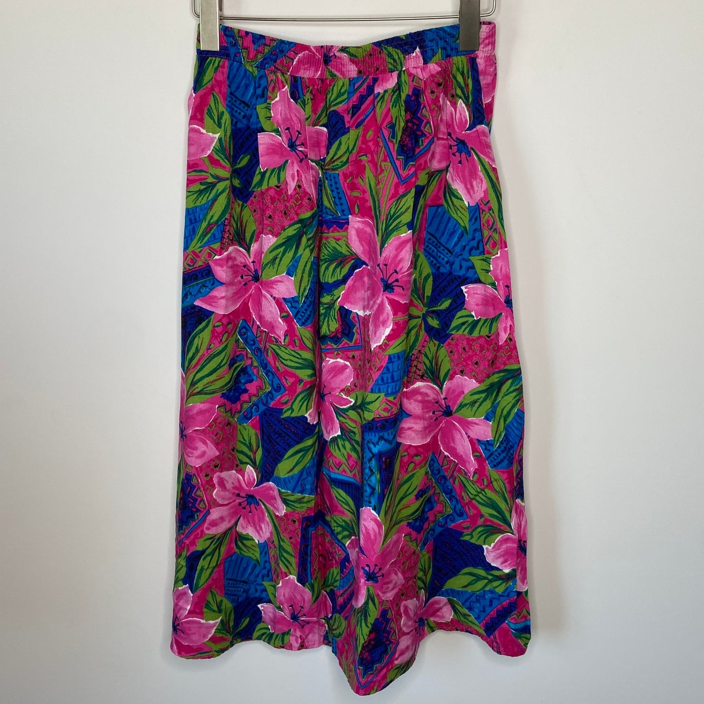 American Vintage Bright Floral Hawaiian Style Skirt - Women's Size 12/14