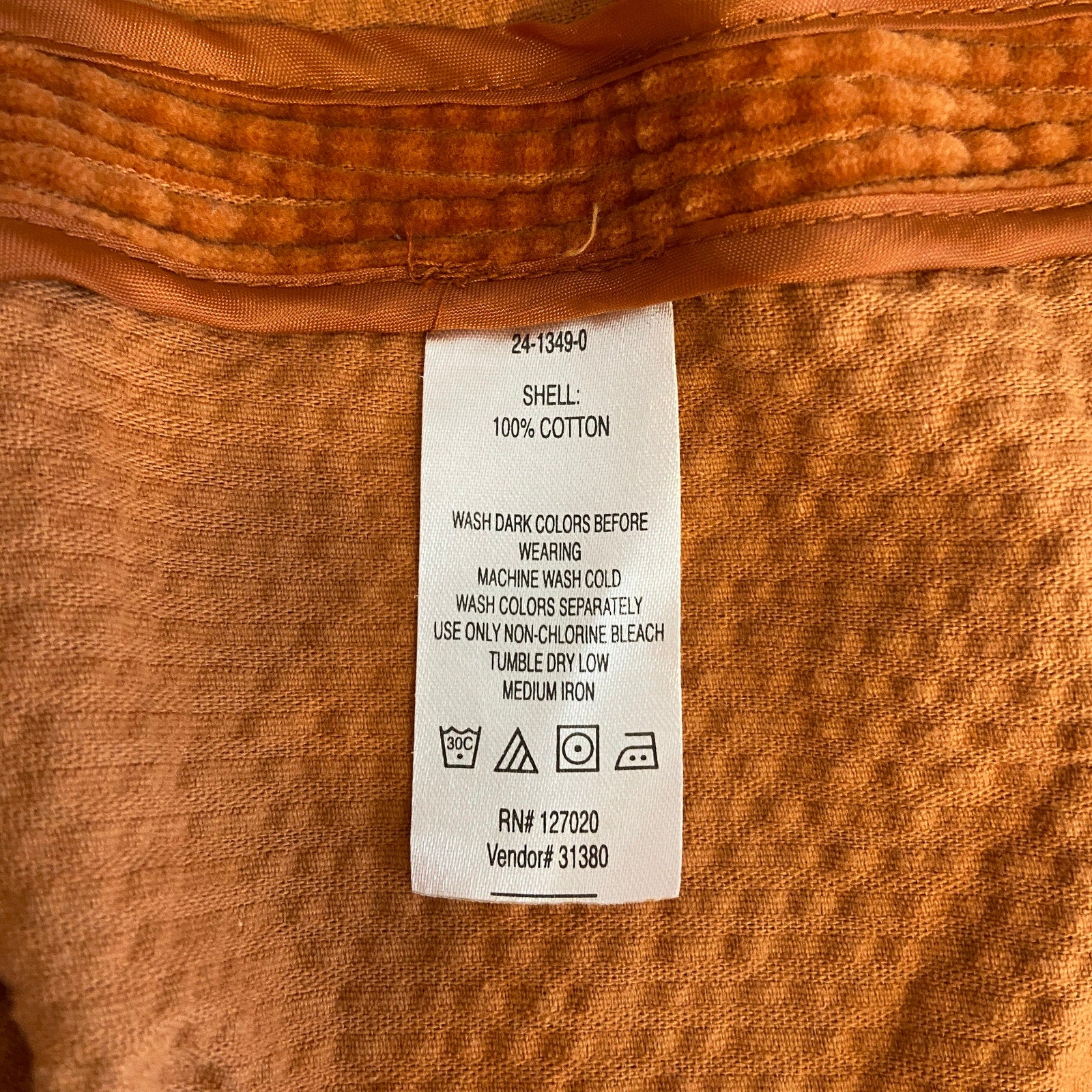 Chadwicks Rust Orange Corduroy Lightweight Jacket - Women's Size M