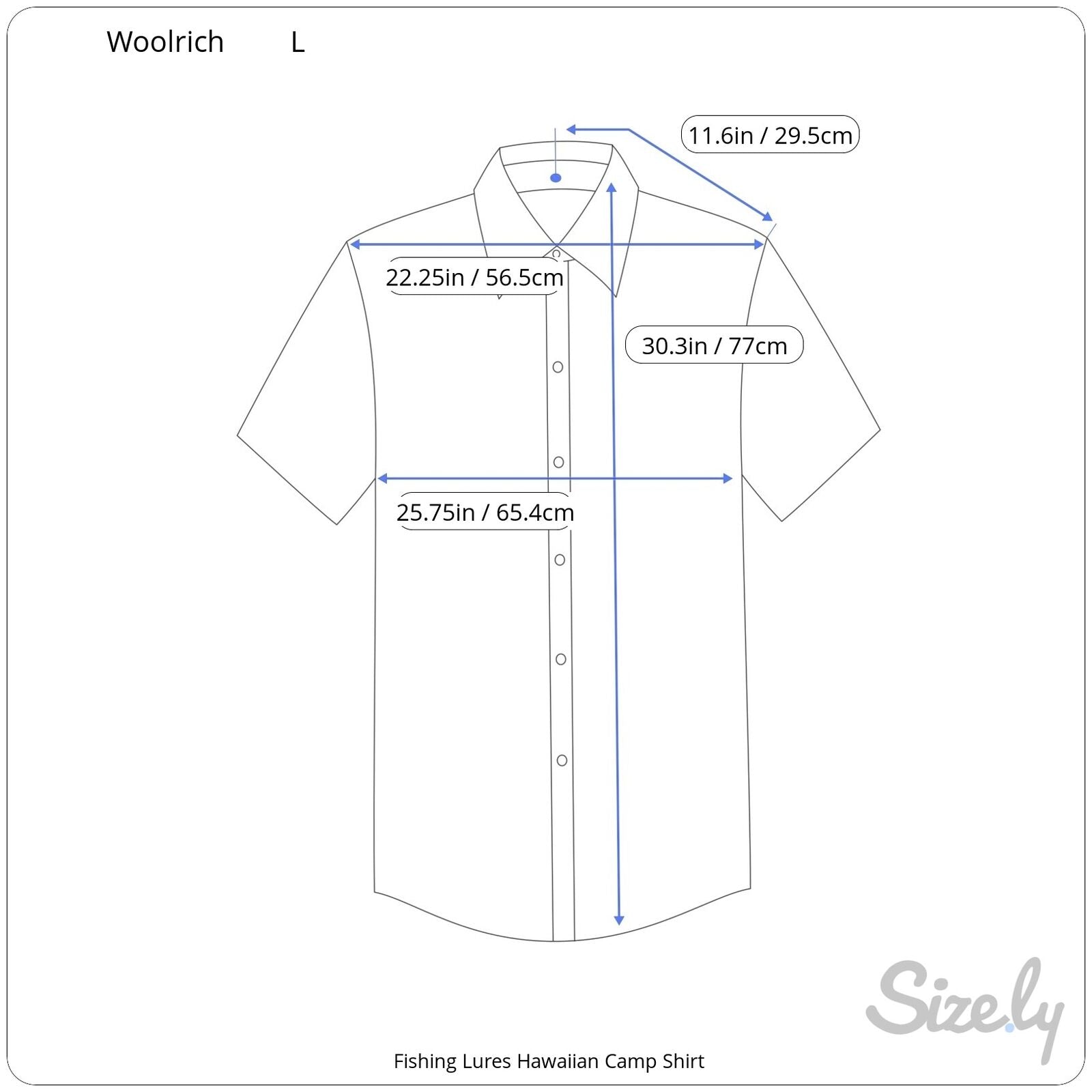 Woolrich Fishing Lures Fish Camp Short Sleeve Button Up Shirt - Men's L