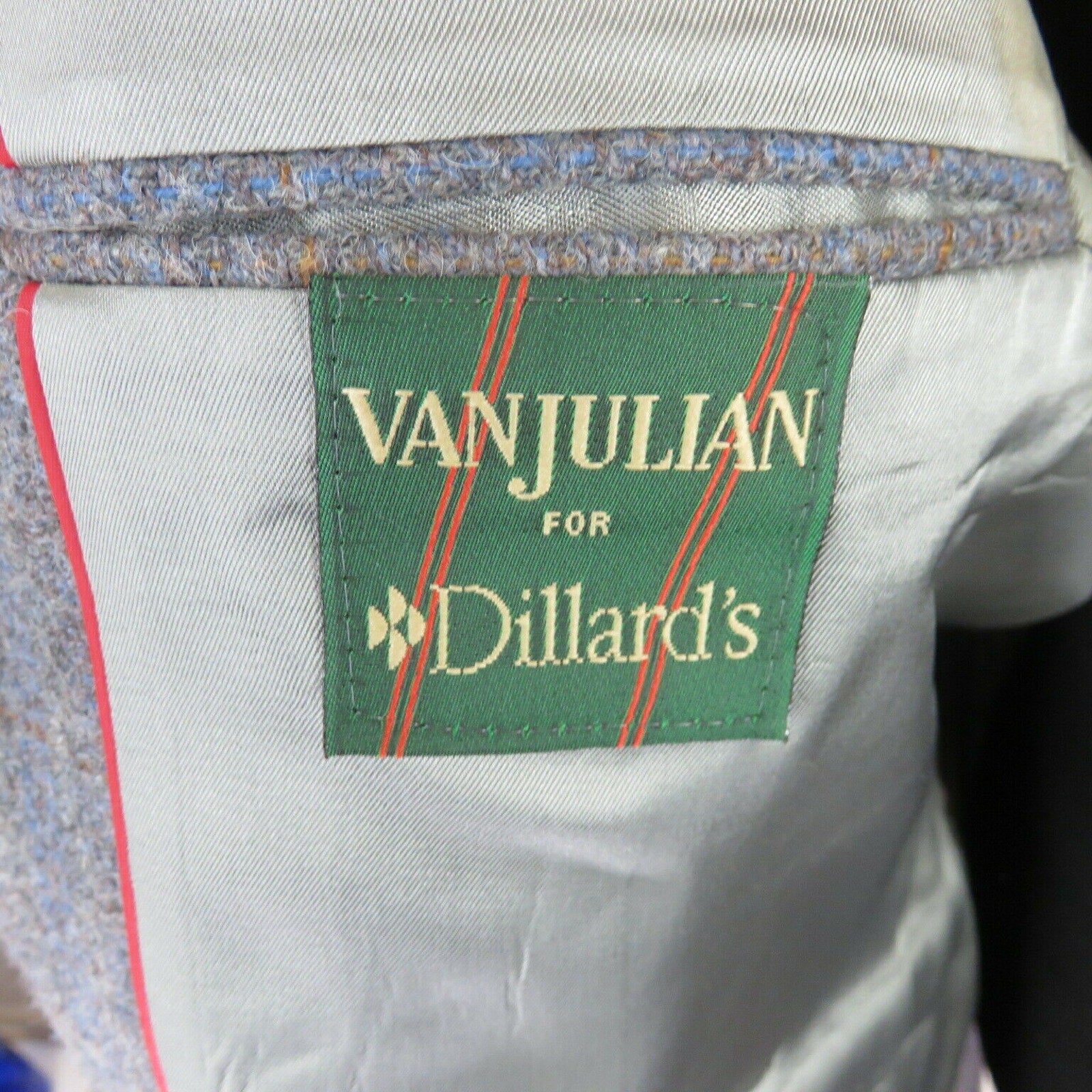 VanJulian for Dillard's Grey Wool Sport Coat Jacket - Men's Size 42