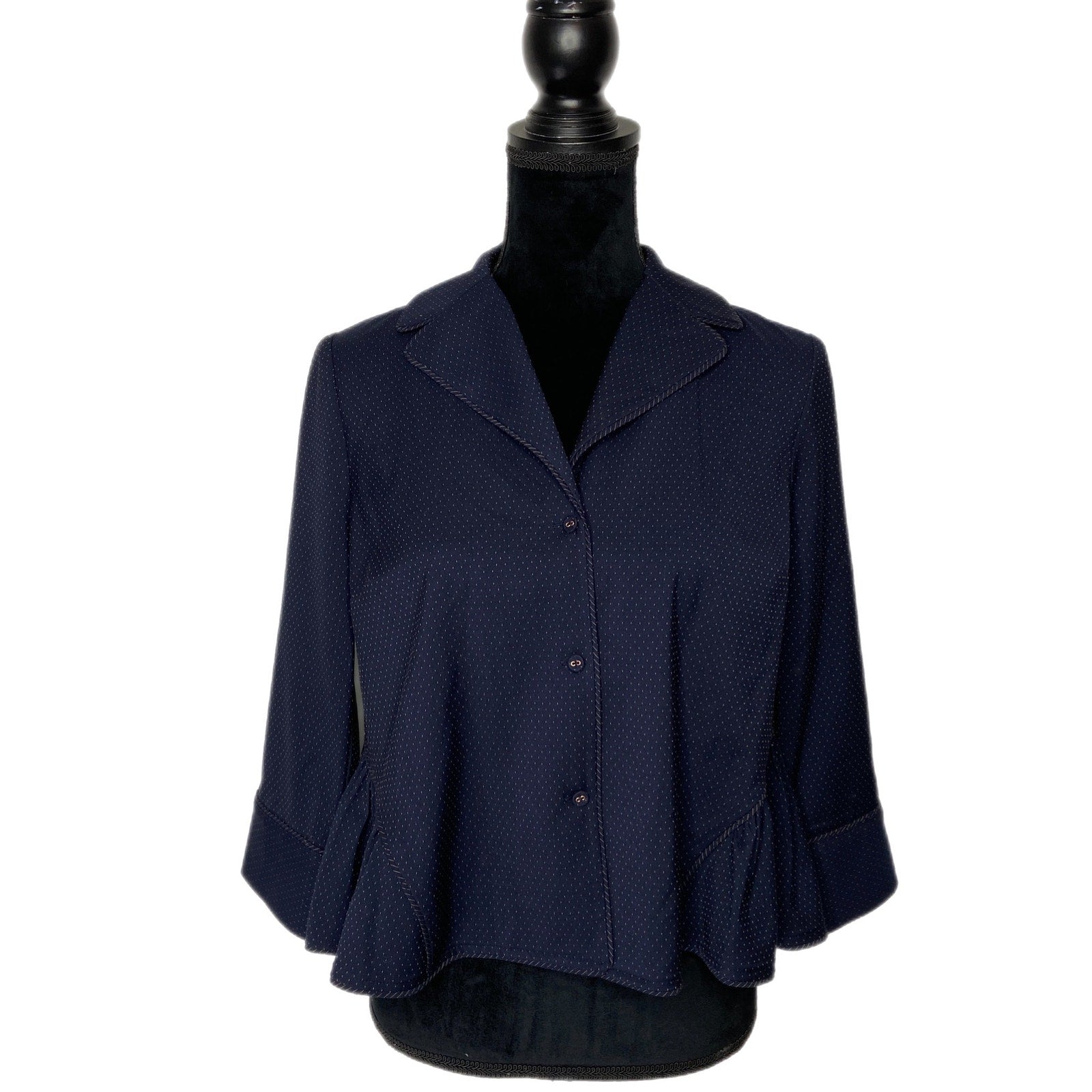 BCBGMaxAzria Navy Blue 3 Button Jacket - Women's Size XXS