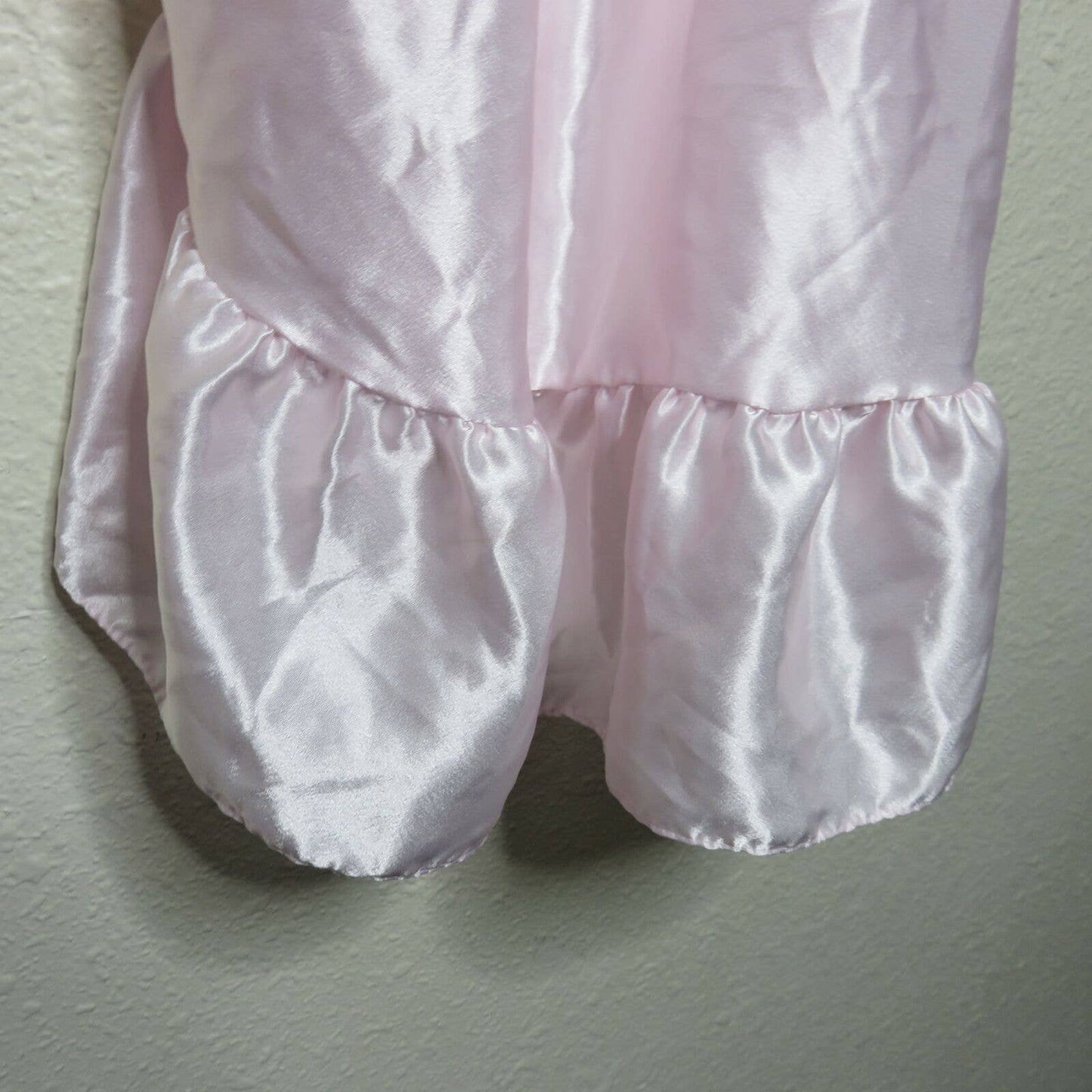 Vintage Pink Lace Detail Baby Doll Night Gown Made in USA - Women's S/M