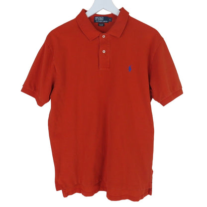 Polo by Ralph Lauren Red-Orange Pony Logo Preppy Short Sleeve Shirt - Men's L