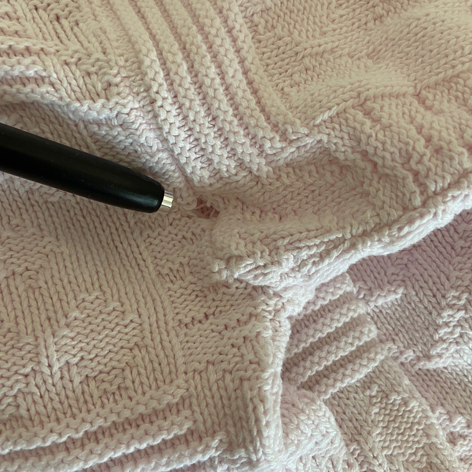 Vintage Pink Textured Pattern Crop Oversized Grandma Cardigan - Women's Size M