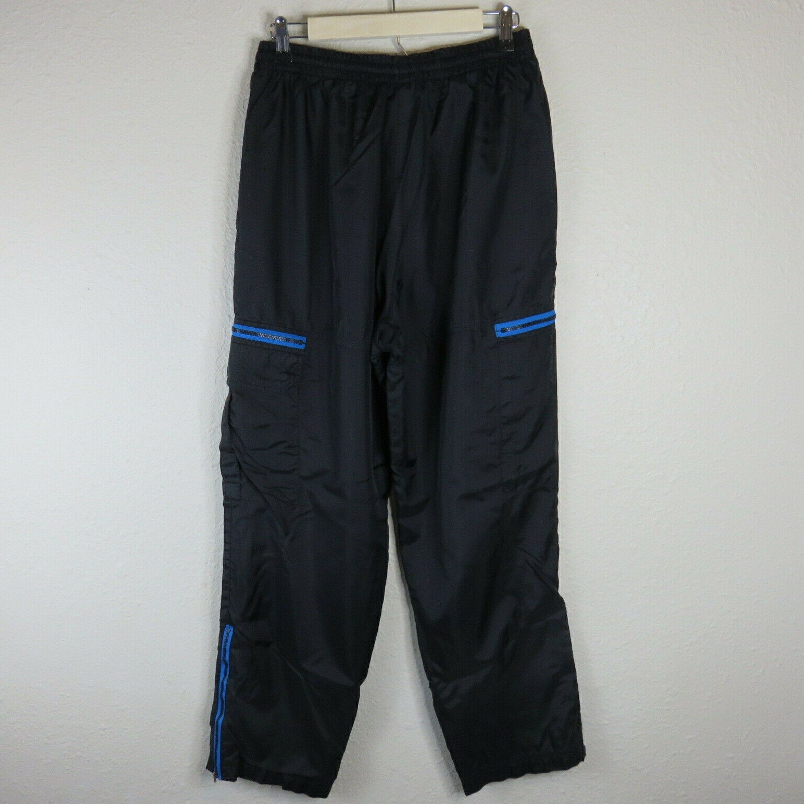 Vintage Reebok Black Cargo Style Track Pants - Women's Large