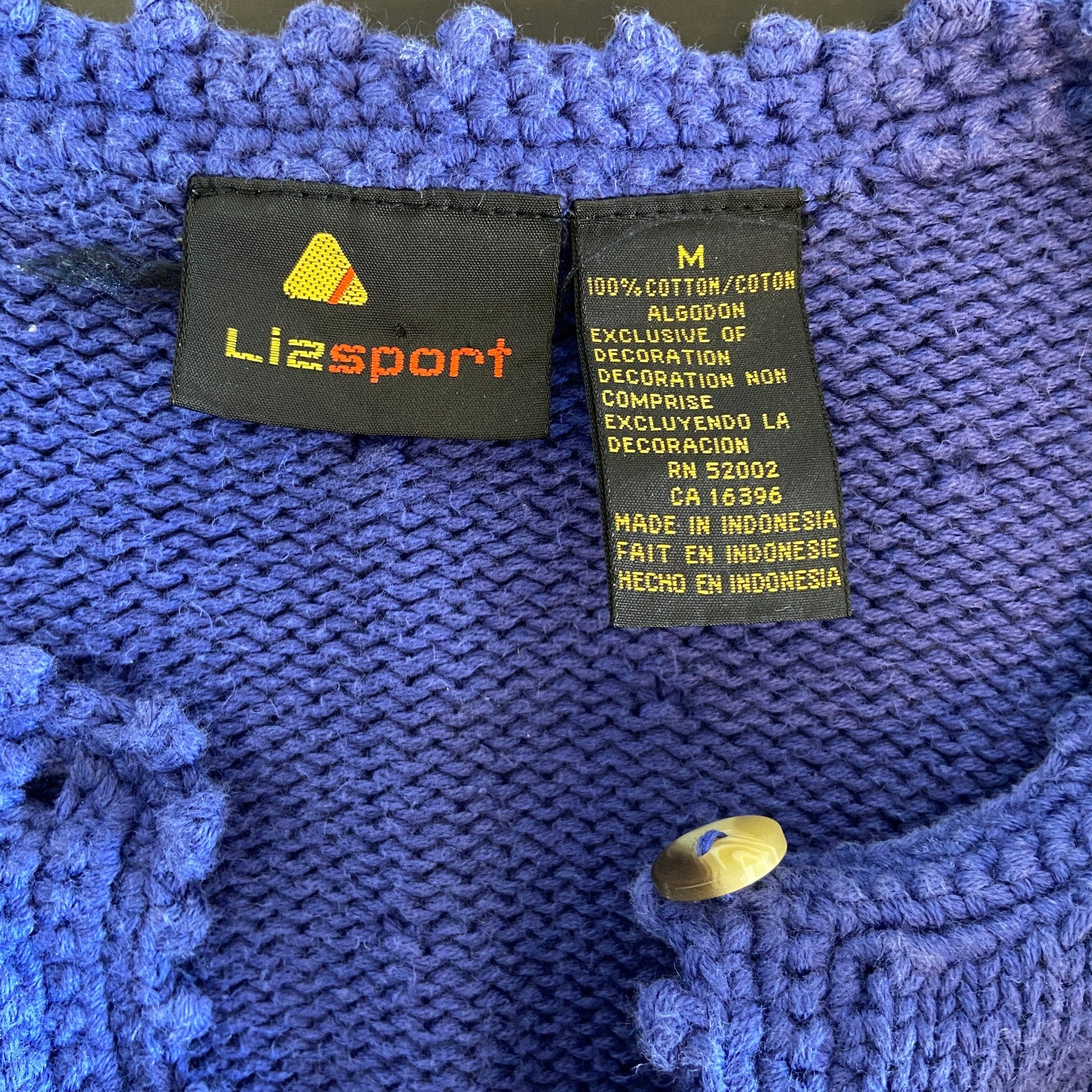 Vintage Cross Stitch Patterned Granny Cardigan - Women's Size M