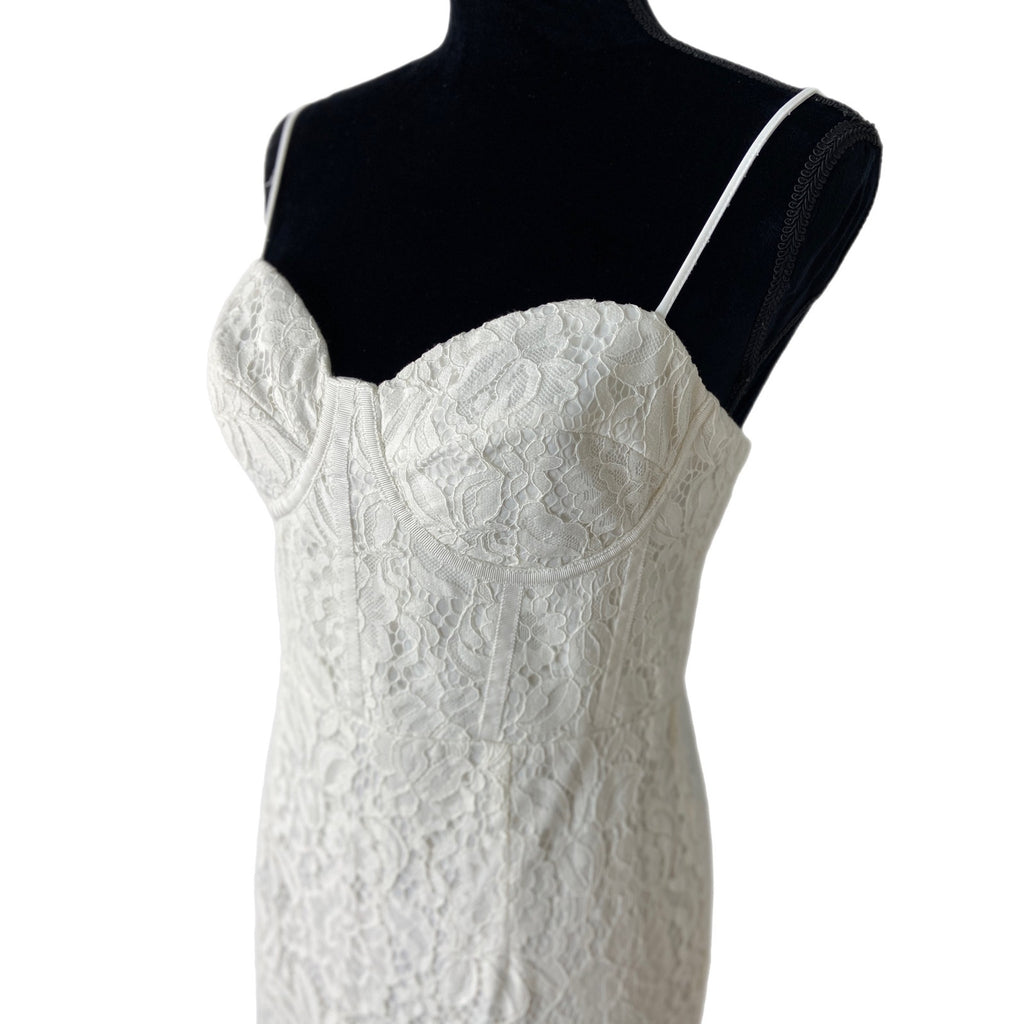 Lulus White Lace Mermaid Maxi Slip Dress - Women's Size L