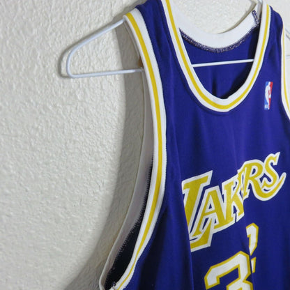 Vintage Sand Knit Magic Johnson #32 Lakers Jersey - Men's L