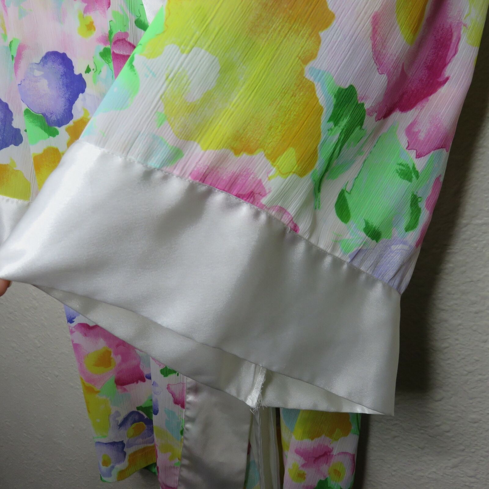 Vintage Victoria's Secret Gold Label Watercolor Floral Sheer Kimono Robe - Women