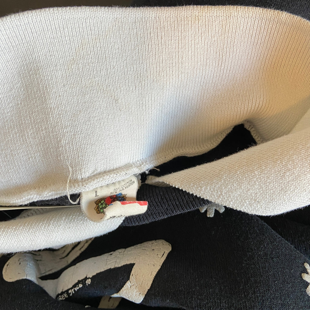 Vintage Puffy Snowman Let it Snow Collared Sweatshirt - Women's Size L