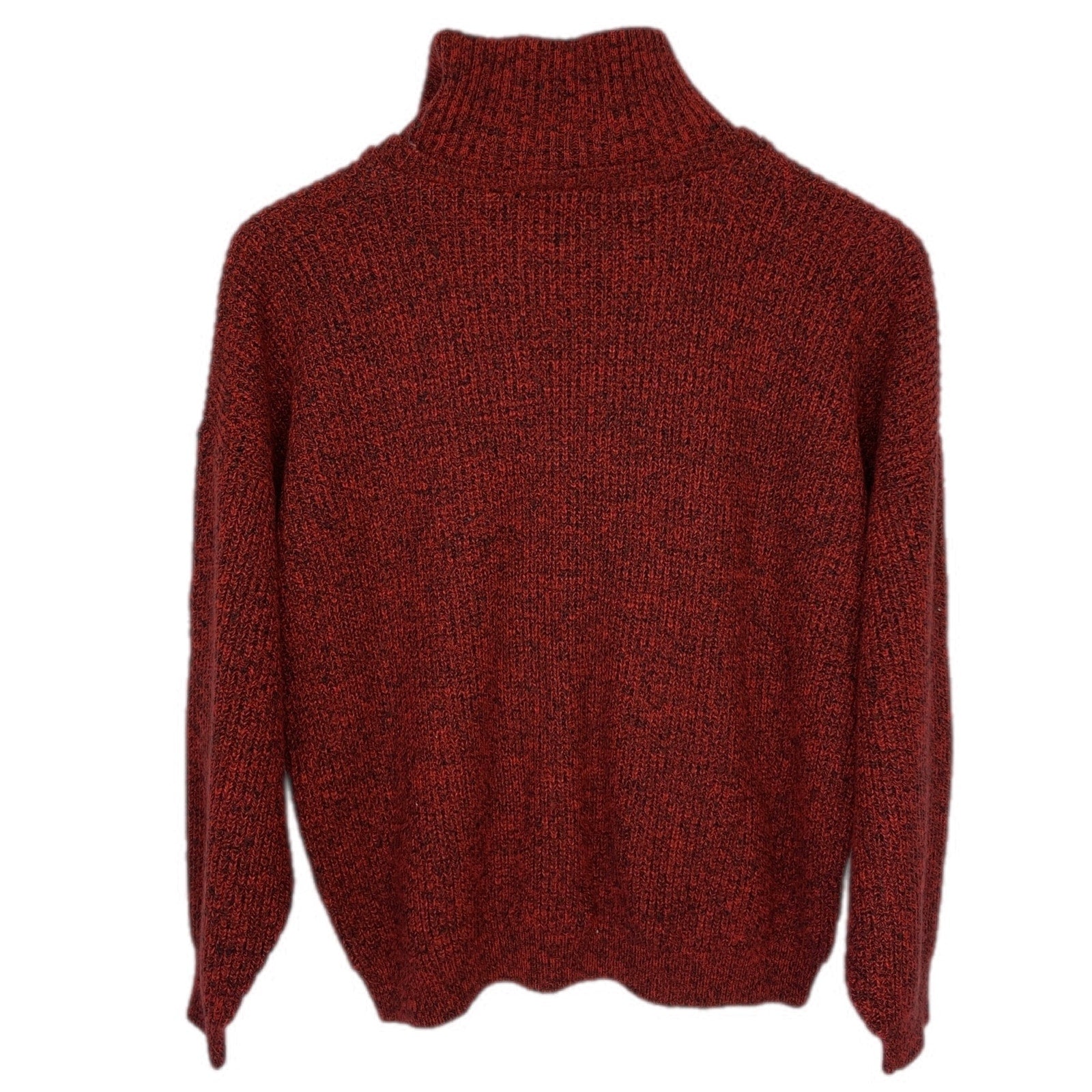 Vintage Red Marled Collard Sweater - Women's Size L