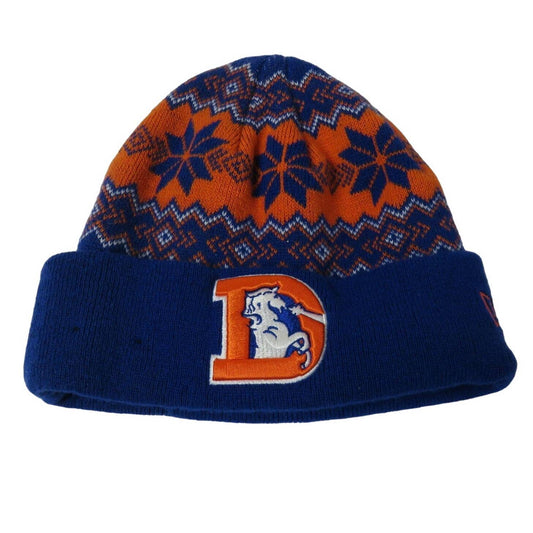 New Era Denver Broncos Fair Isle Beanie Winter Hat - O/S