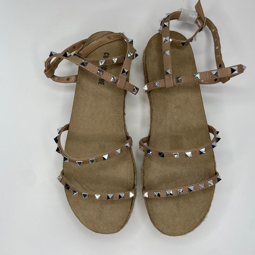 Cushionaire Malia Espadrille Embellished Sandals - Women's Size 11