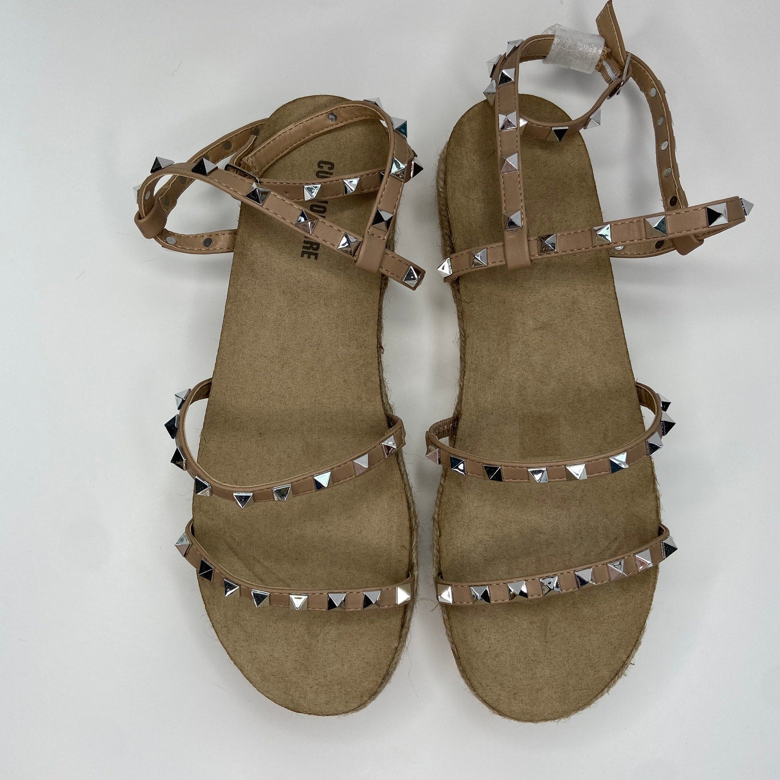 Cushionaire Malia Espadrille Embellished Sandals - Women's Size 11
