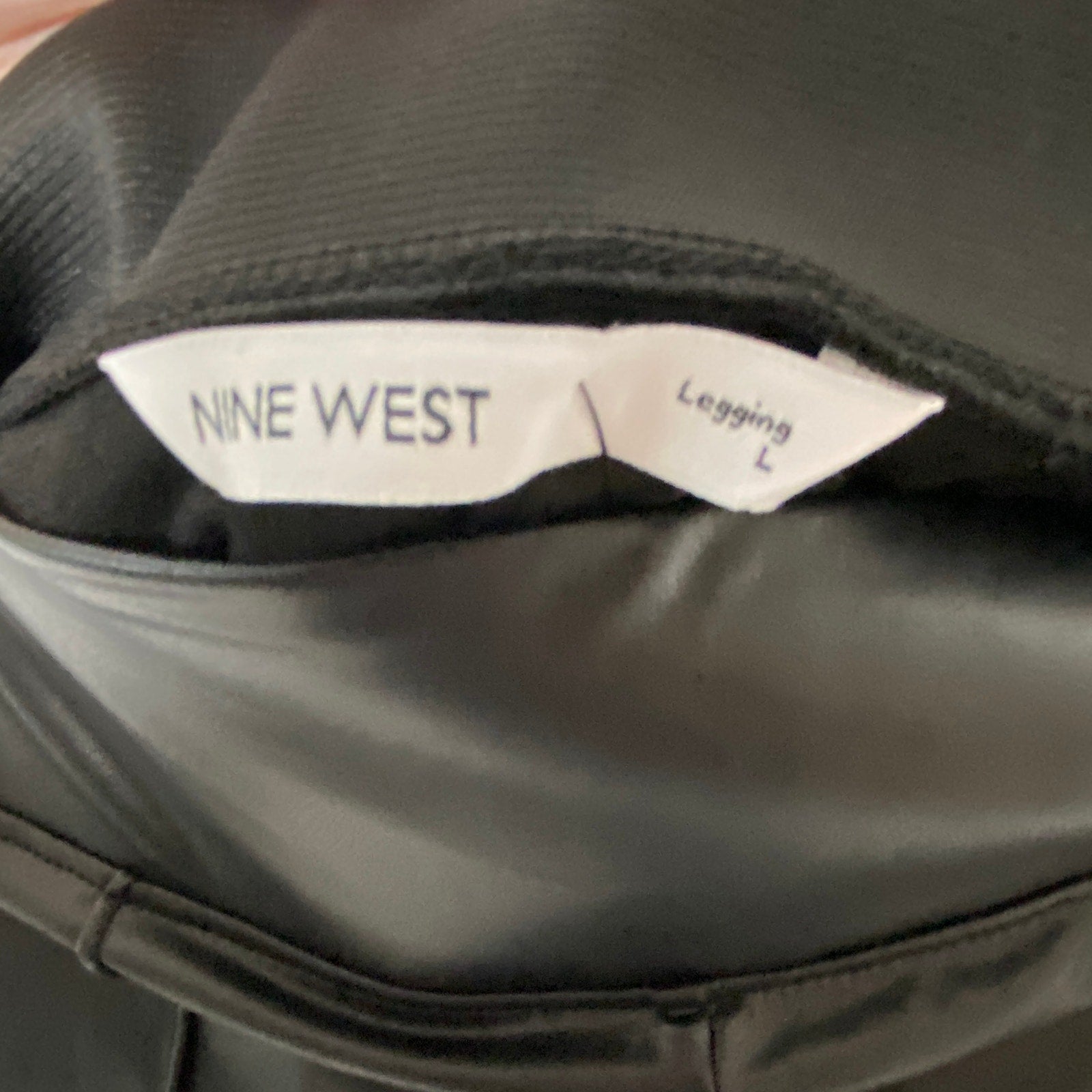 Nine West Black Faux Leather Leggings NWT - Women's Size L