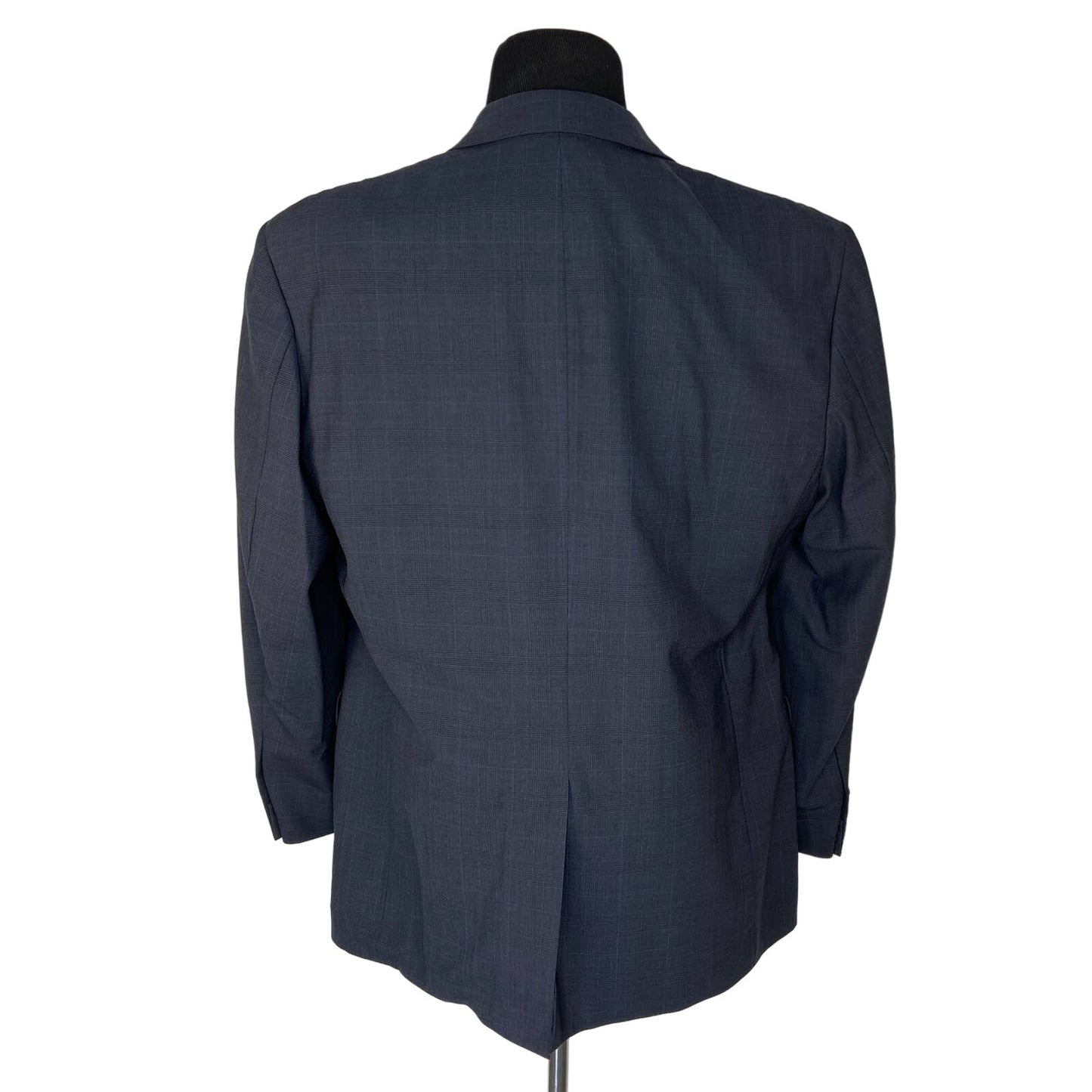 Brooks Brothers Wool Blend Blue Plaid 2 Button Suit Jacket - Men's Size 44R