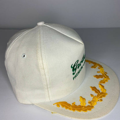 Vintage K Brand Grolsch Lager Embroidered Gold Leaf Strapback Trucker Hat