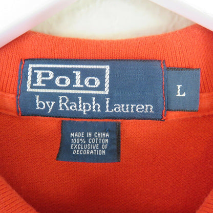 Polo by Ralph Lauren Red-Orange Pony Logo Preppy Short Sleeve Shirt - Men's L