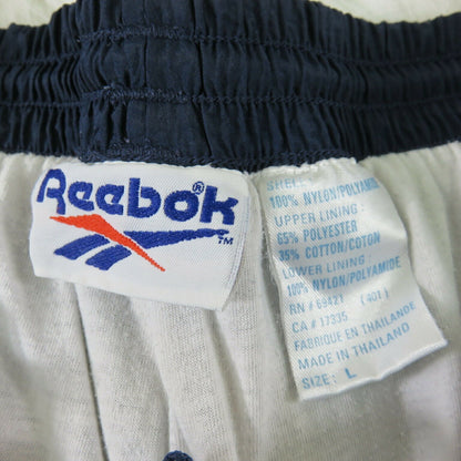 Vintage Reebok Blue Lined Nylon Windbreaker Track Pants - Men's L