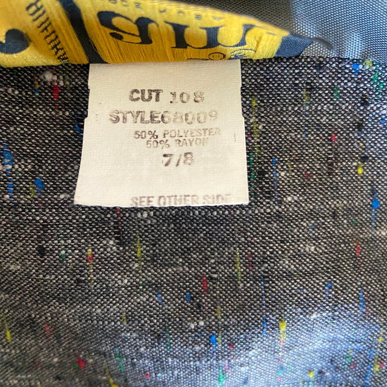 Vintage Crop Confetti Print Blazer Made in USA - Women's Size 7/8