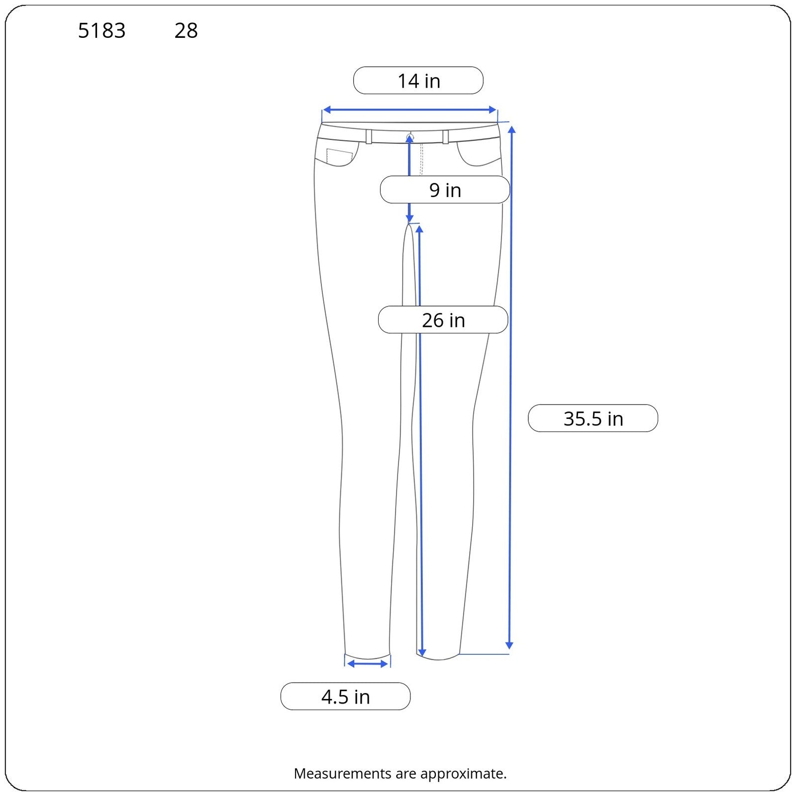 Pistola Distressed Zipper Ankle Skinny Jeans - Women's Size 28