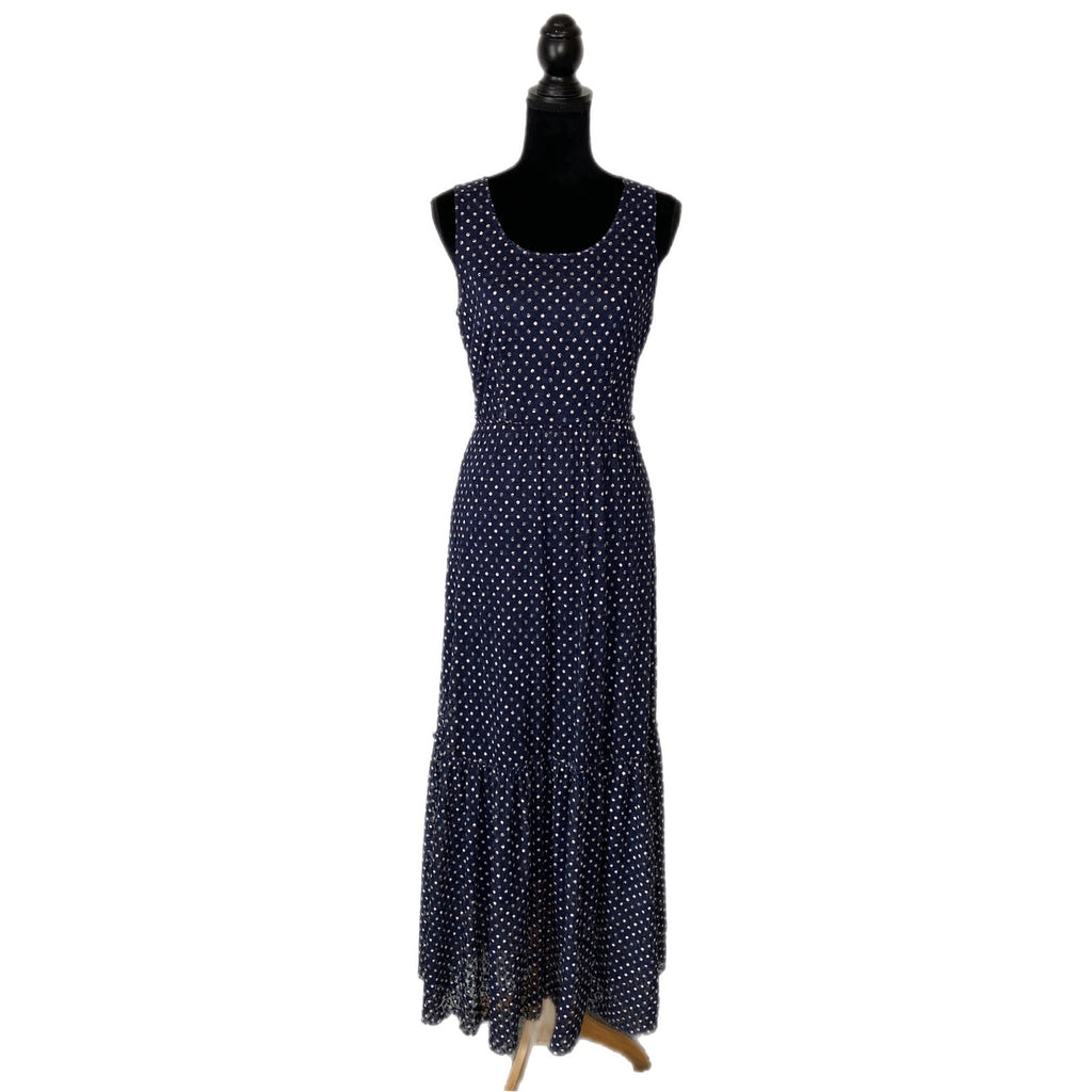 Maison Jules Blue Polka Dot Maxi Dress - Women's Size M