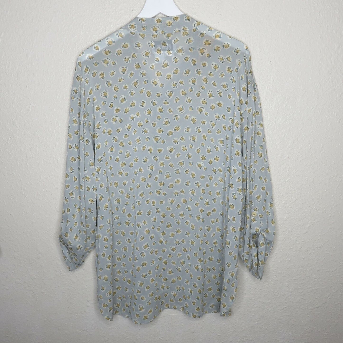 Flax Oversized Rayon Floral Pattern Tunic Blouse - Women's Small