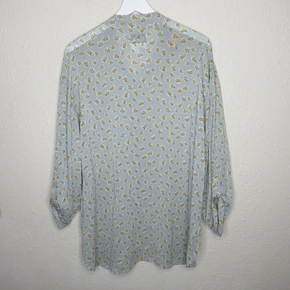 Flax Oversized Rayon Floral Pattern Tunic Blouse - Women's Small