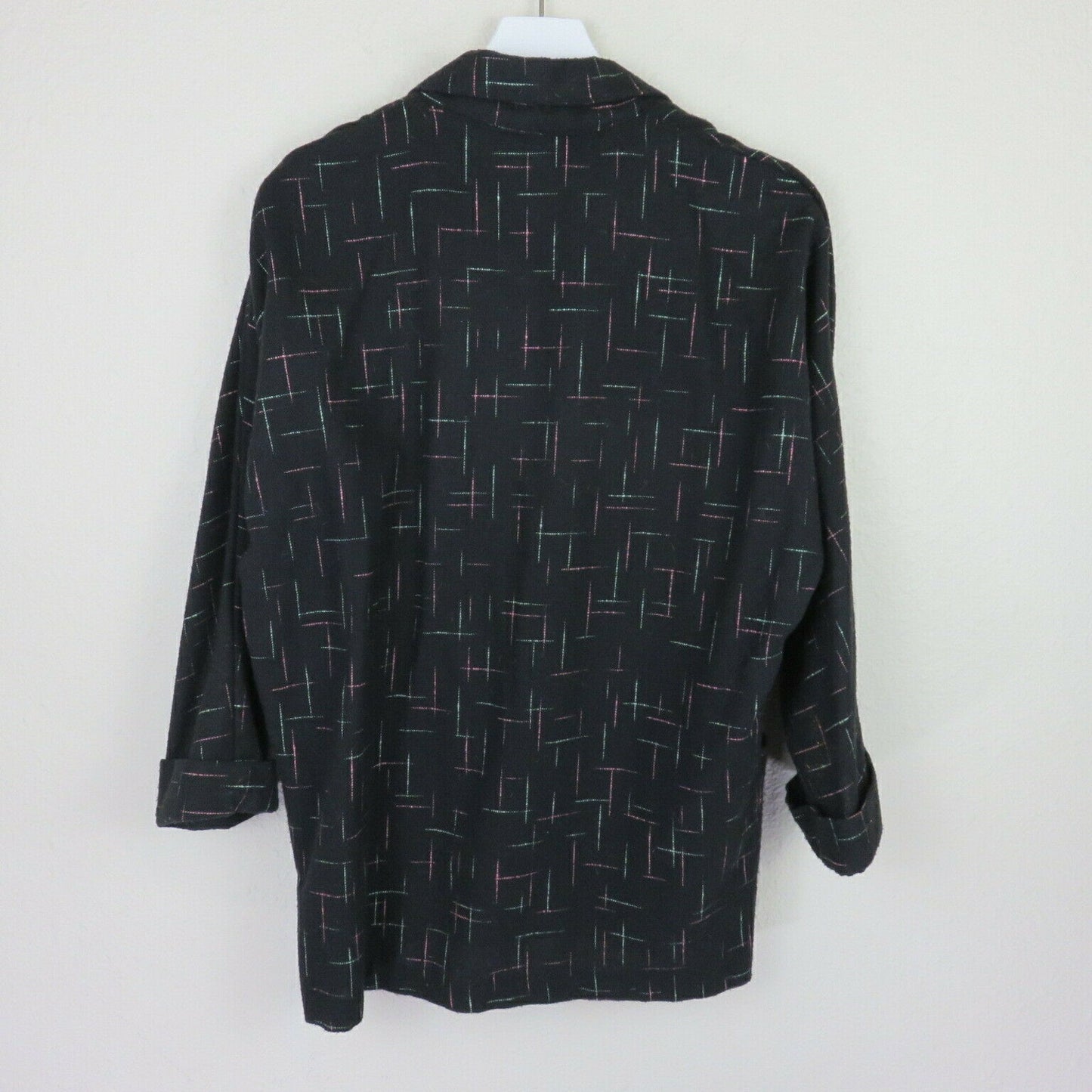 Vintage Black Patterned Lightweight Blazer - Junior's 9