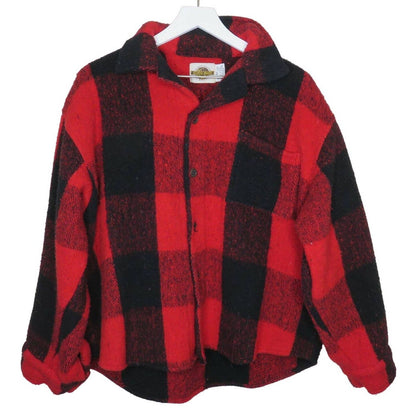 Earth Ragz Red Black Buffalo Plaid Flannel Shacket - Men's M