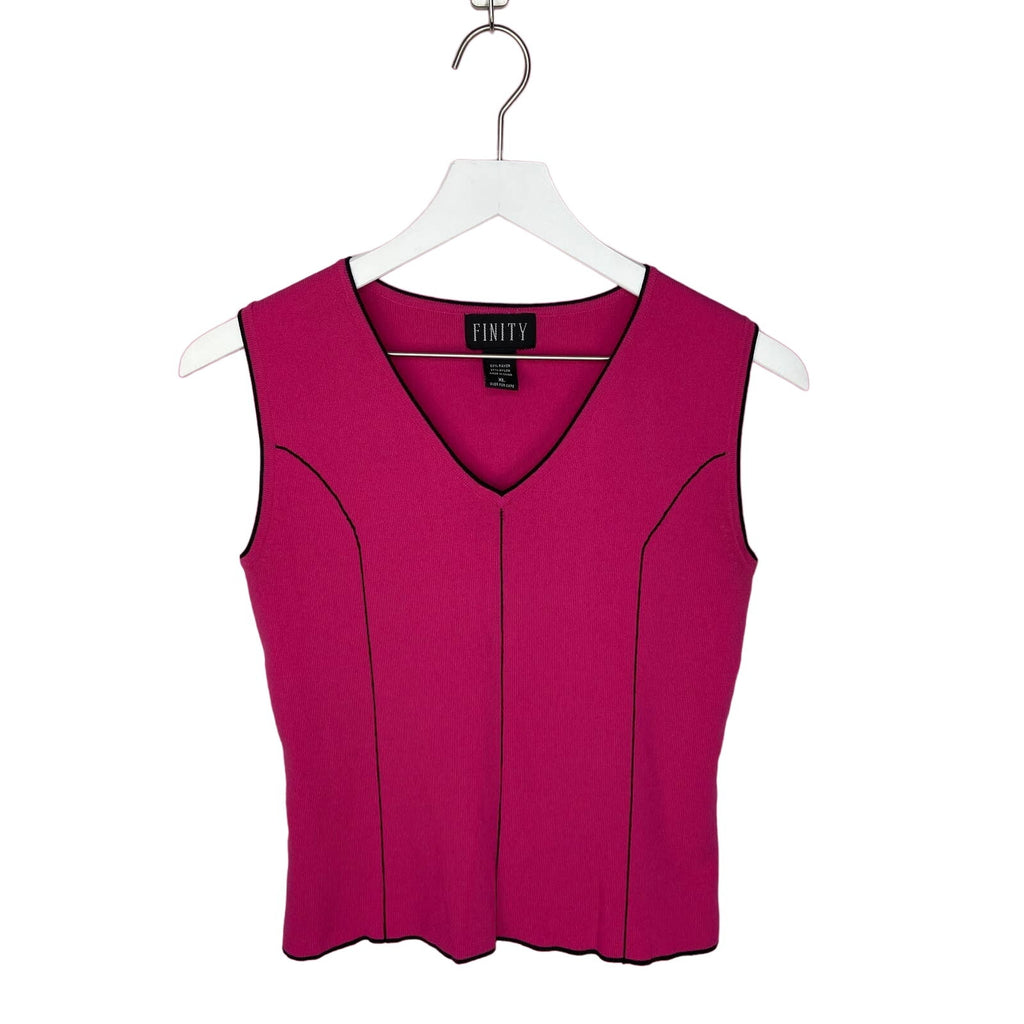 Pink Barbiecore Stretchy Sleeveless Knit Tank Top - Women's Size XL