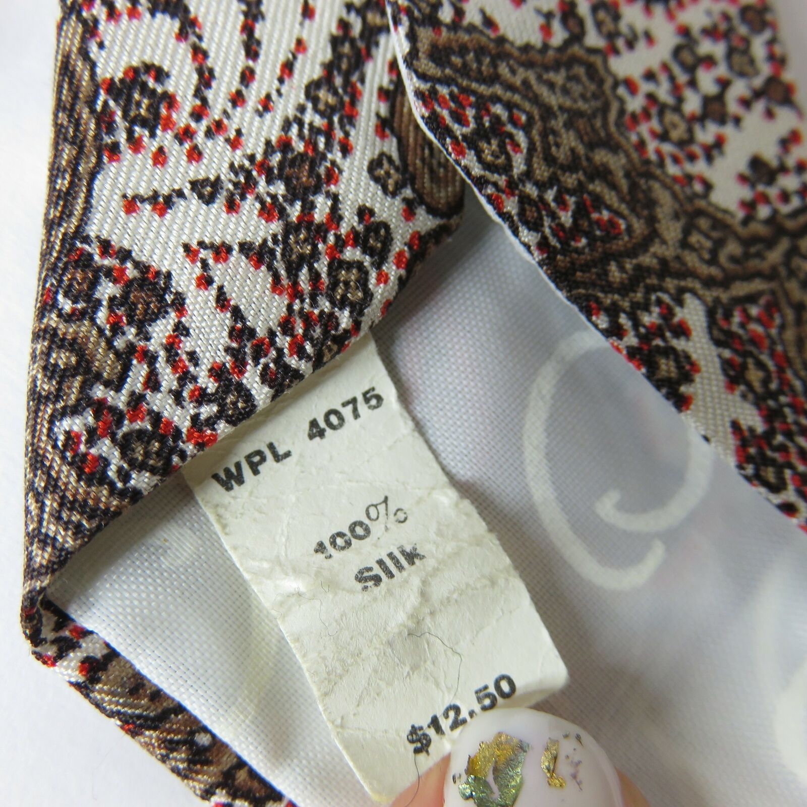 Vintage Oscar de la Renta Silk Floral Men's Tie