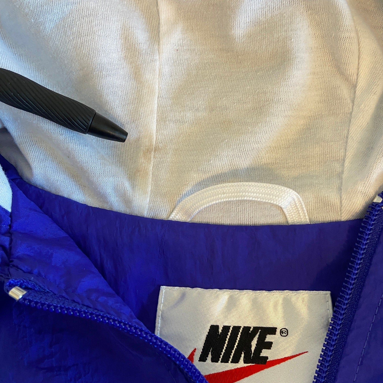 Vintage 90's Nike Lined Nylon Full Zip Hooded Windbreaker Jacket - Women's M