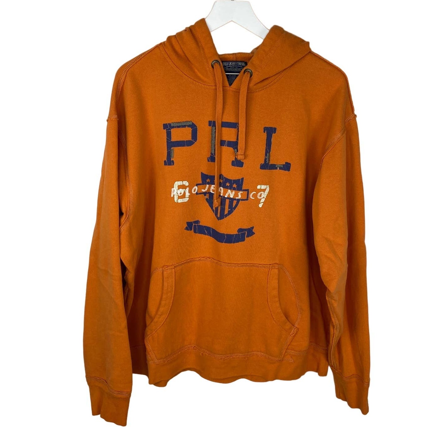 Polo Jeans Company Orange Hoodie - Men's Size XL