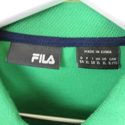 Fila Preppy Green Small Patch Logo Polo Short Sleeve Shirt - Men's XL