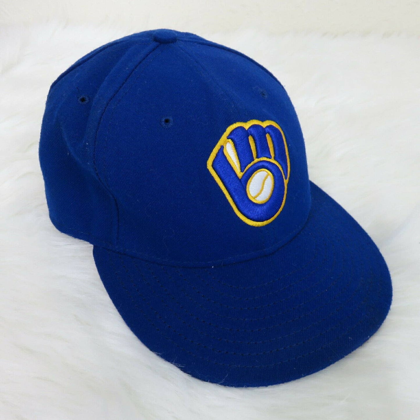 New Era Milwaukee Brewers Fitted Baseball Hat - Men's 7 1/4