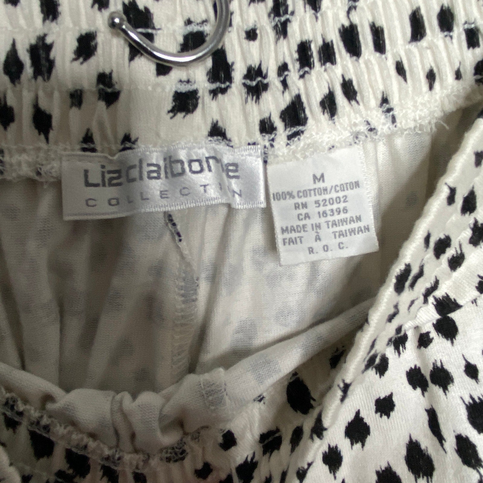 Vintage Liz Claiborne Distorted Dot 2 Piece Pant Set - Women's Size Medium