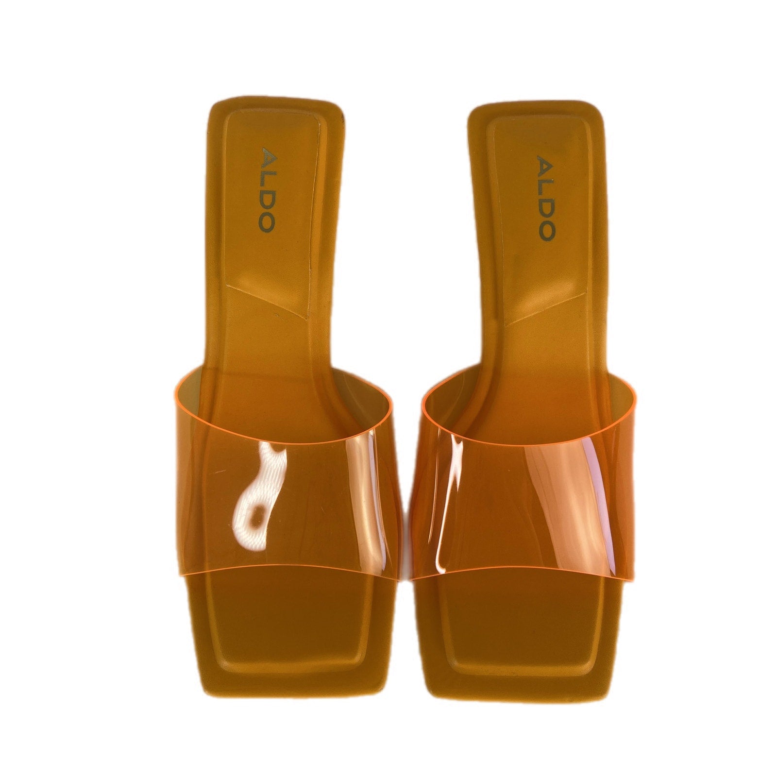 Aldo Y2K Inspired Orange Square Toe Kitten Heel Slip On Shoes - Women's Size7.5