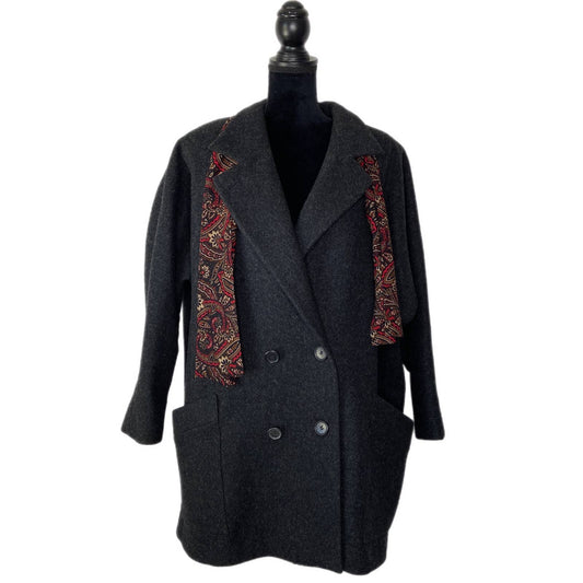 Vintage Wool Oversized Winter Jacket - Women's Size 15/16