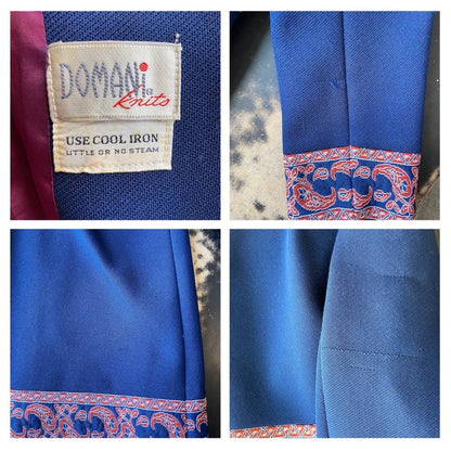 Vintage Domani Knits Long Paisley Detail Jacket - Women's Size M
