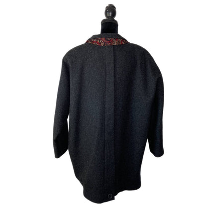 Vintage Wool Oversized Winter Jacket - Women's Size 15/16