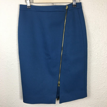 J. Crew Teal Career Business Pencil Skirt Zipper Detail - Women's 4