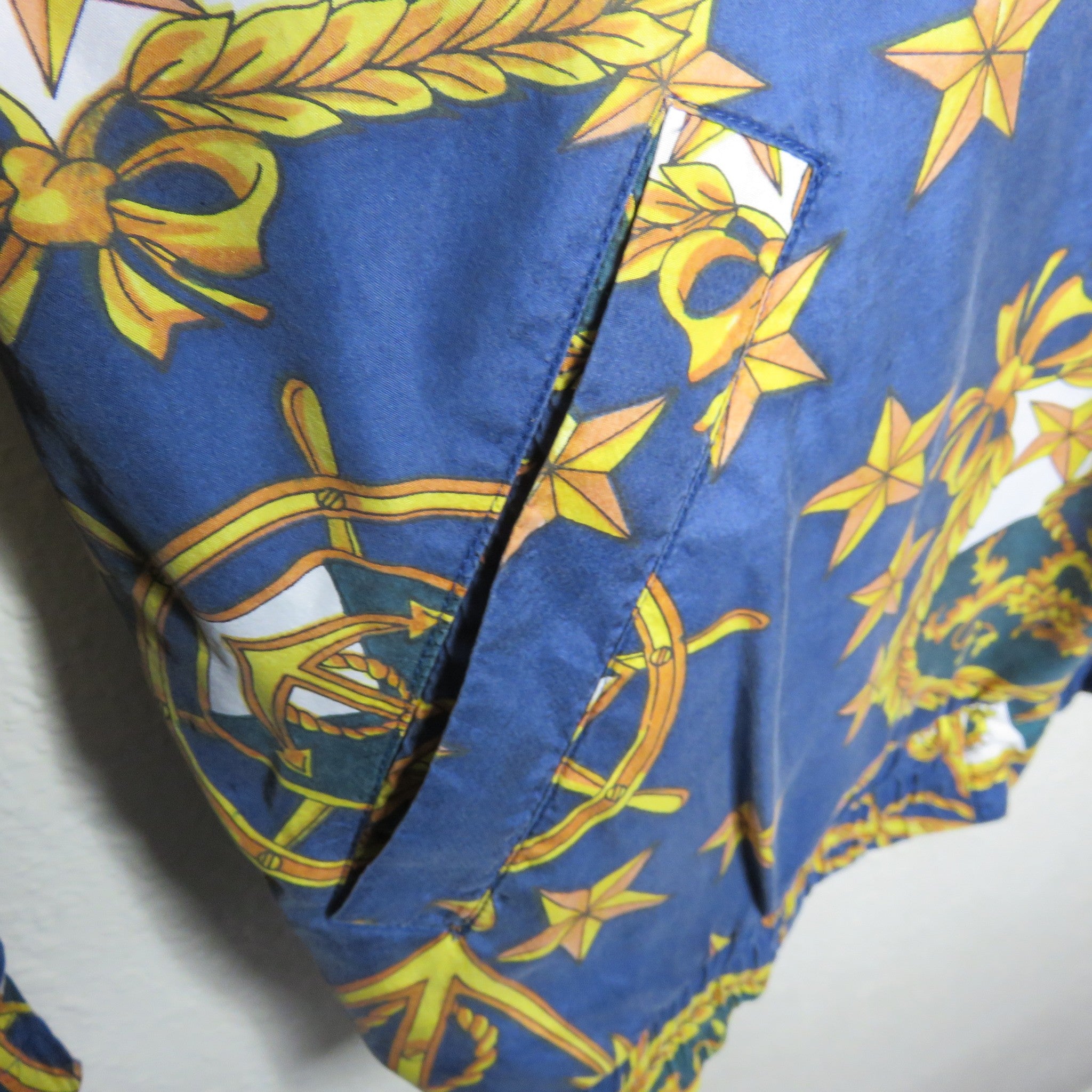 Vintage Sailing Anchors Silk Bomber - Women's L